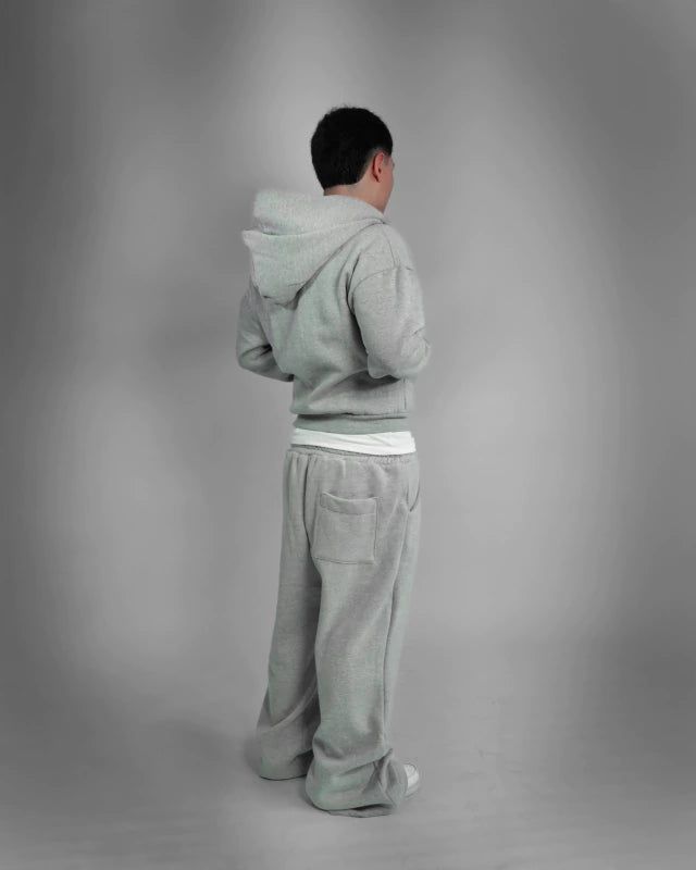 Calça Flare Moletom Cinza
