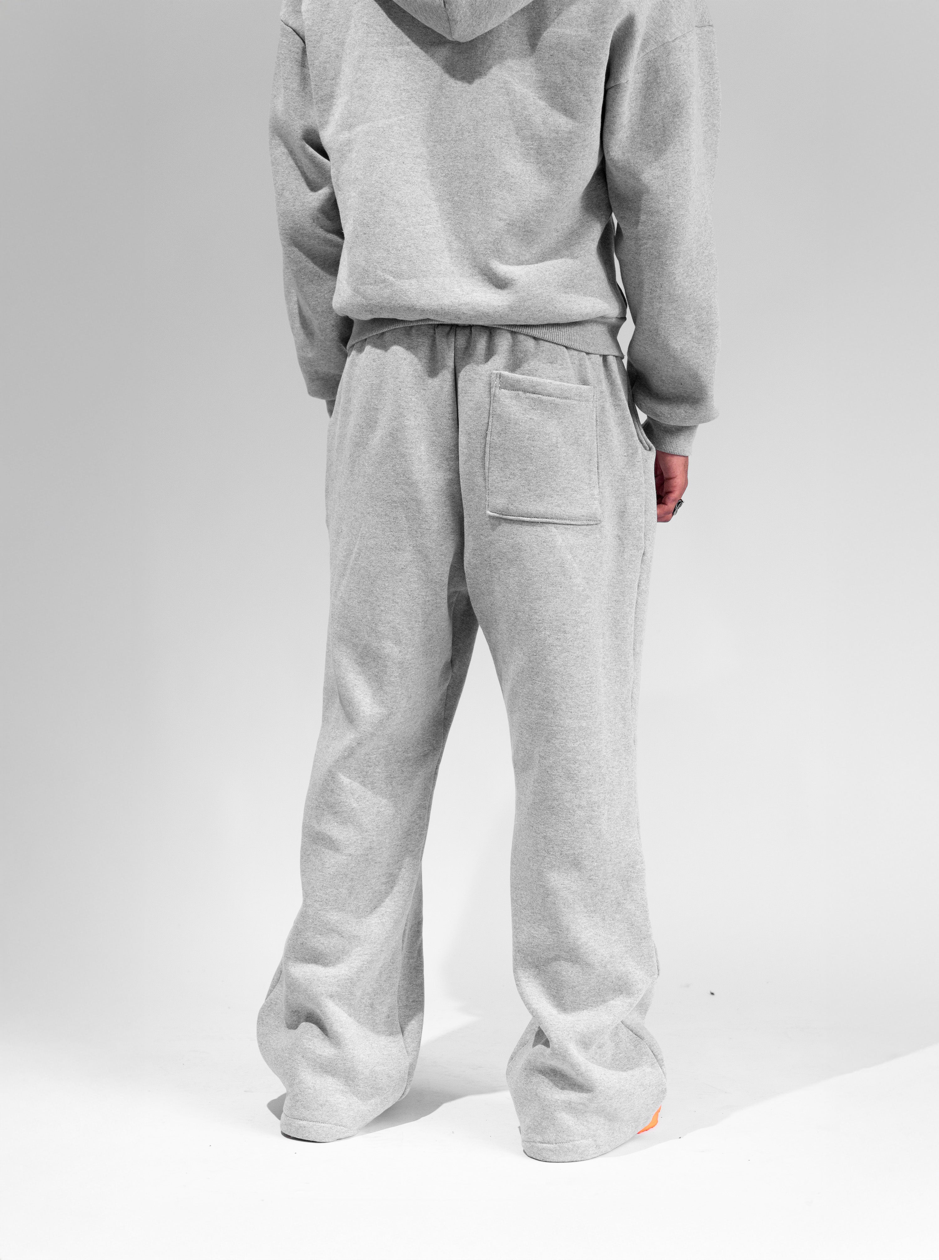 Calça Flare Moletom Cinza