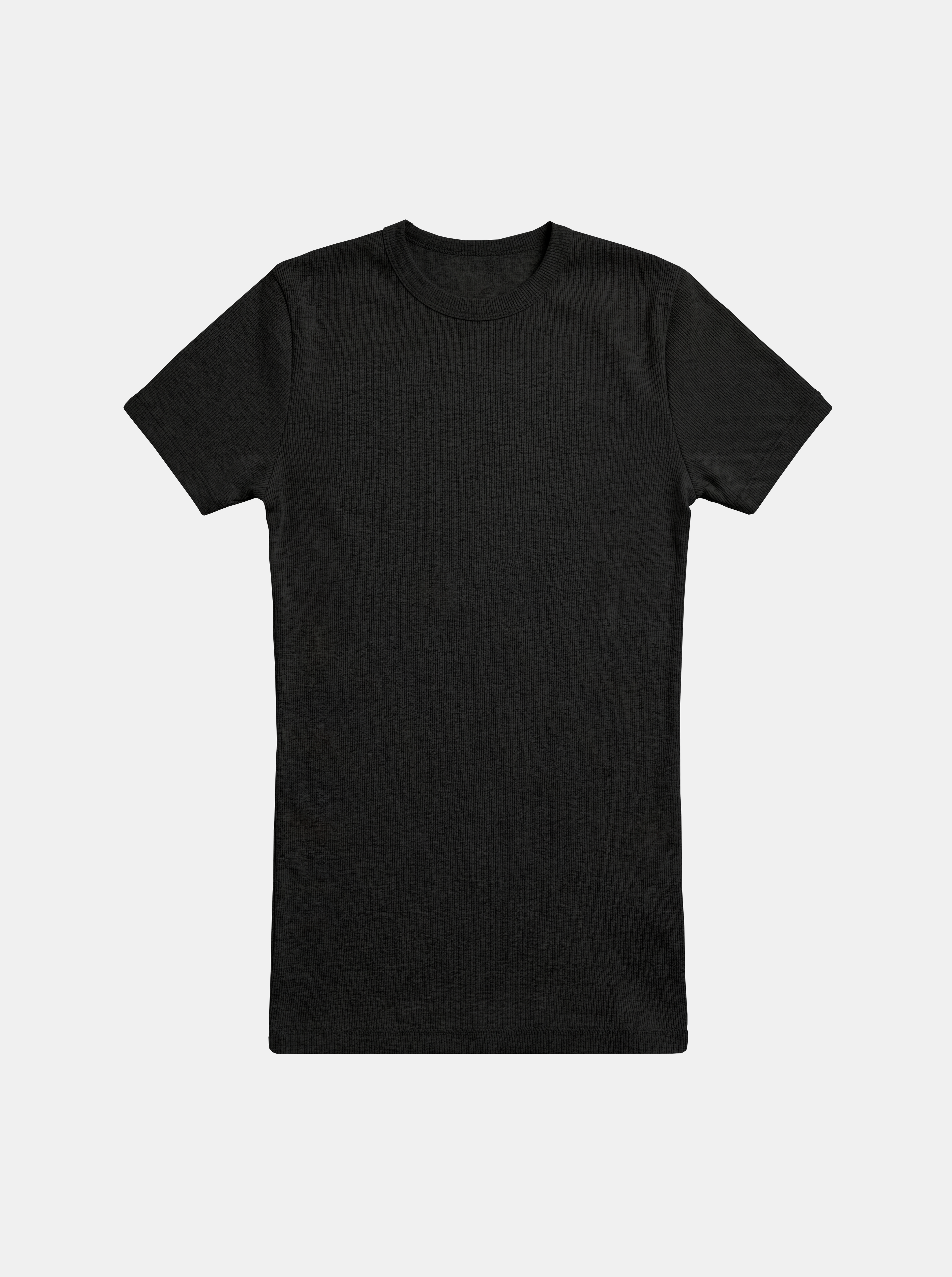 Camiseta Canelada Preta