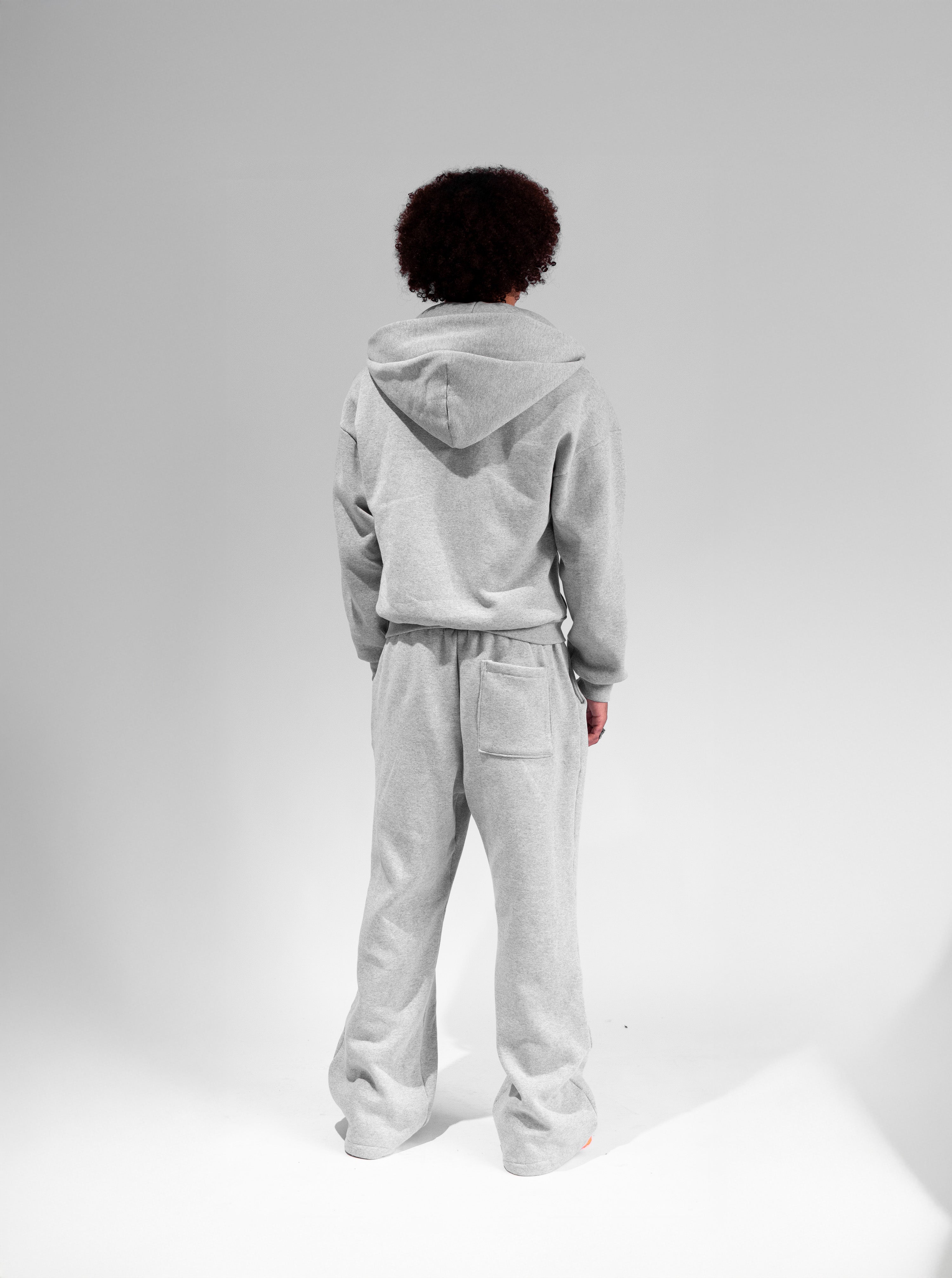 Calça Flare Moletom Cinza