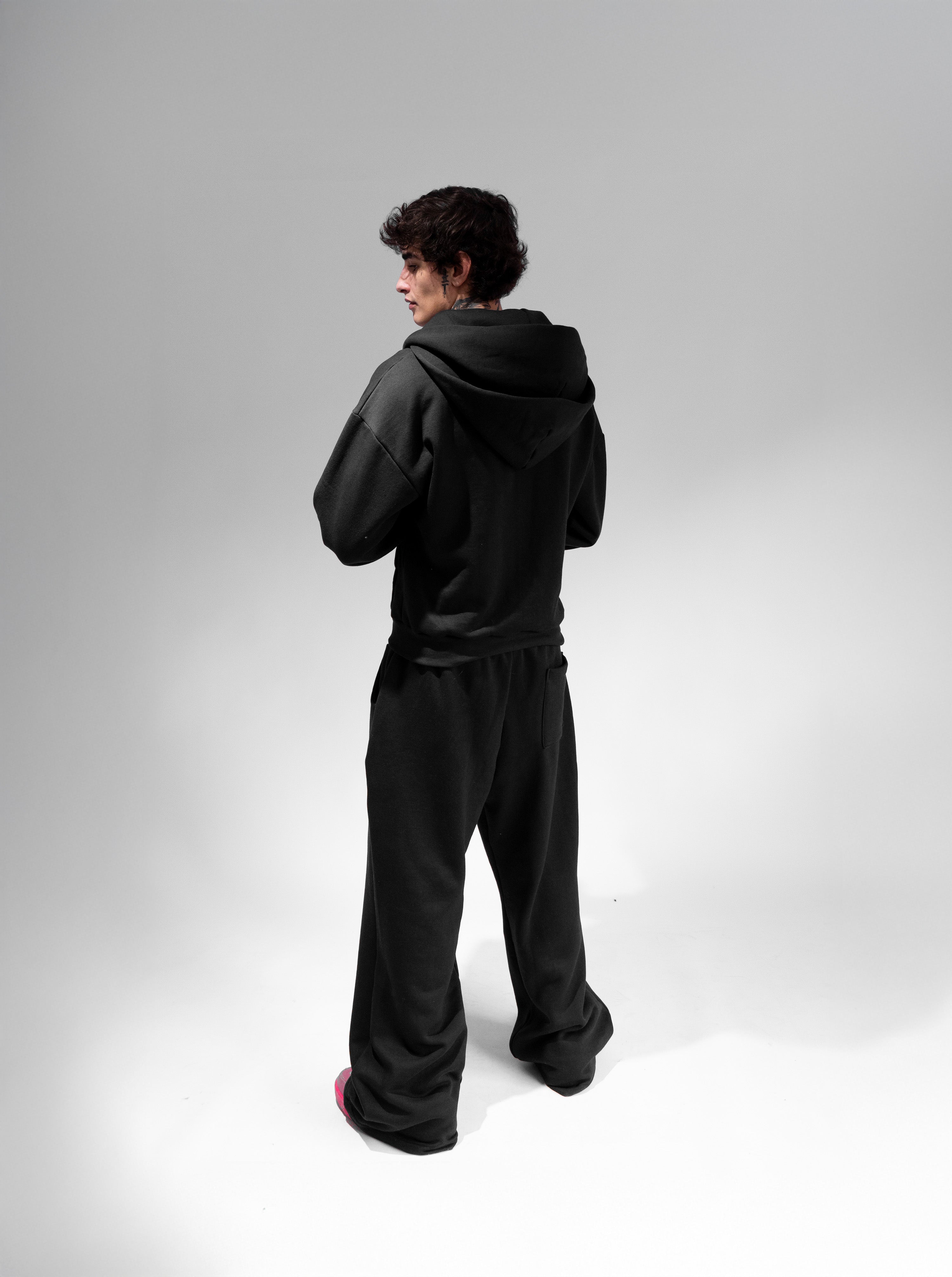 Calça Flare Moletom Preta
