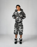 Casaco Double Zip Capuz Duplo Camu Ártico