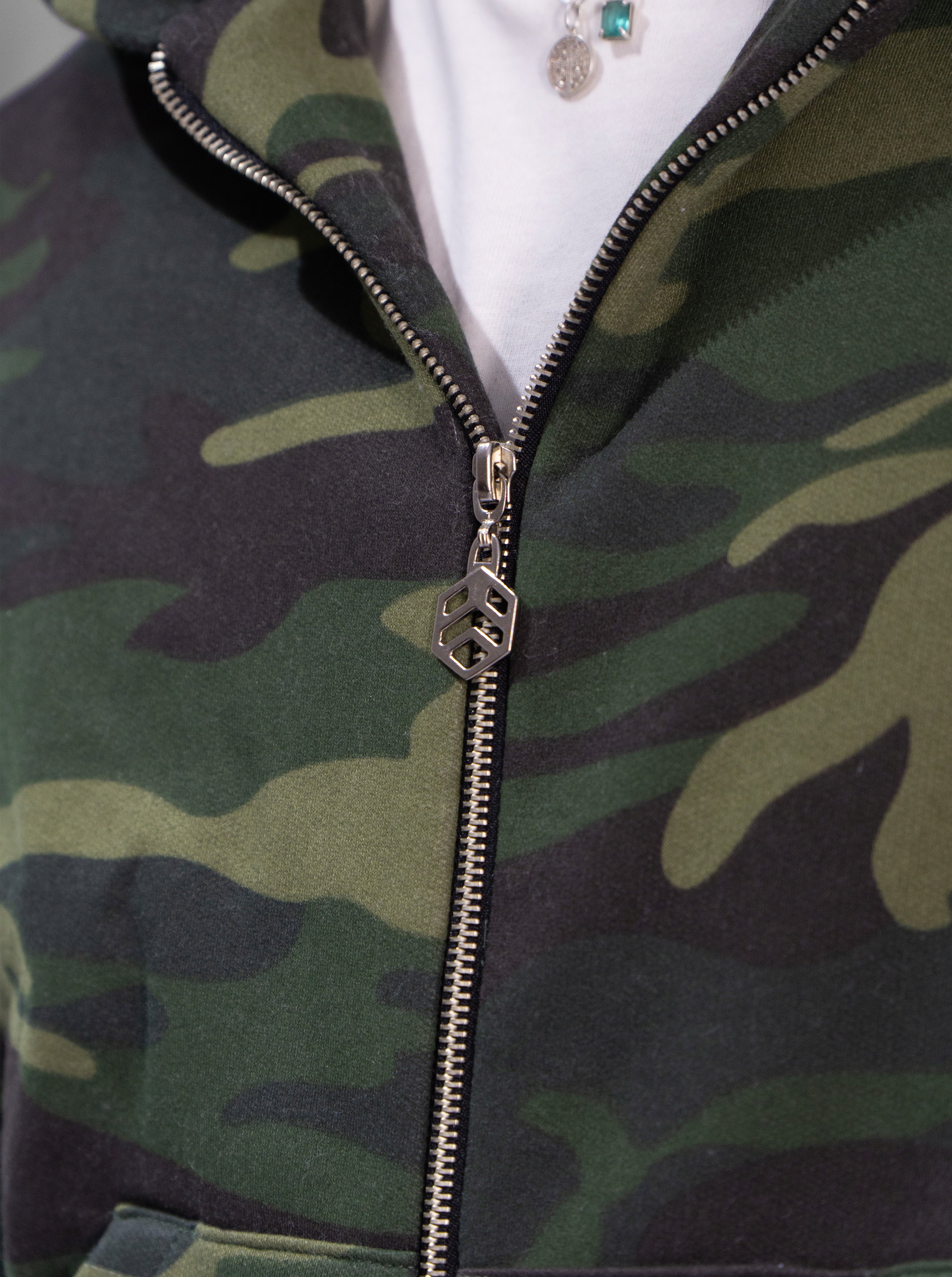 Casaco Double Zip Camuflado