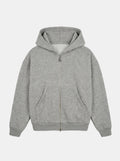 Casaco Double Zip Capuz Duplo Cinza