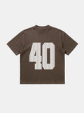 Camiseta “40” Marrom Boxy