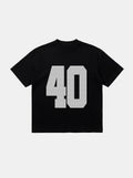Camiseta “40” Preta Boxy