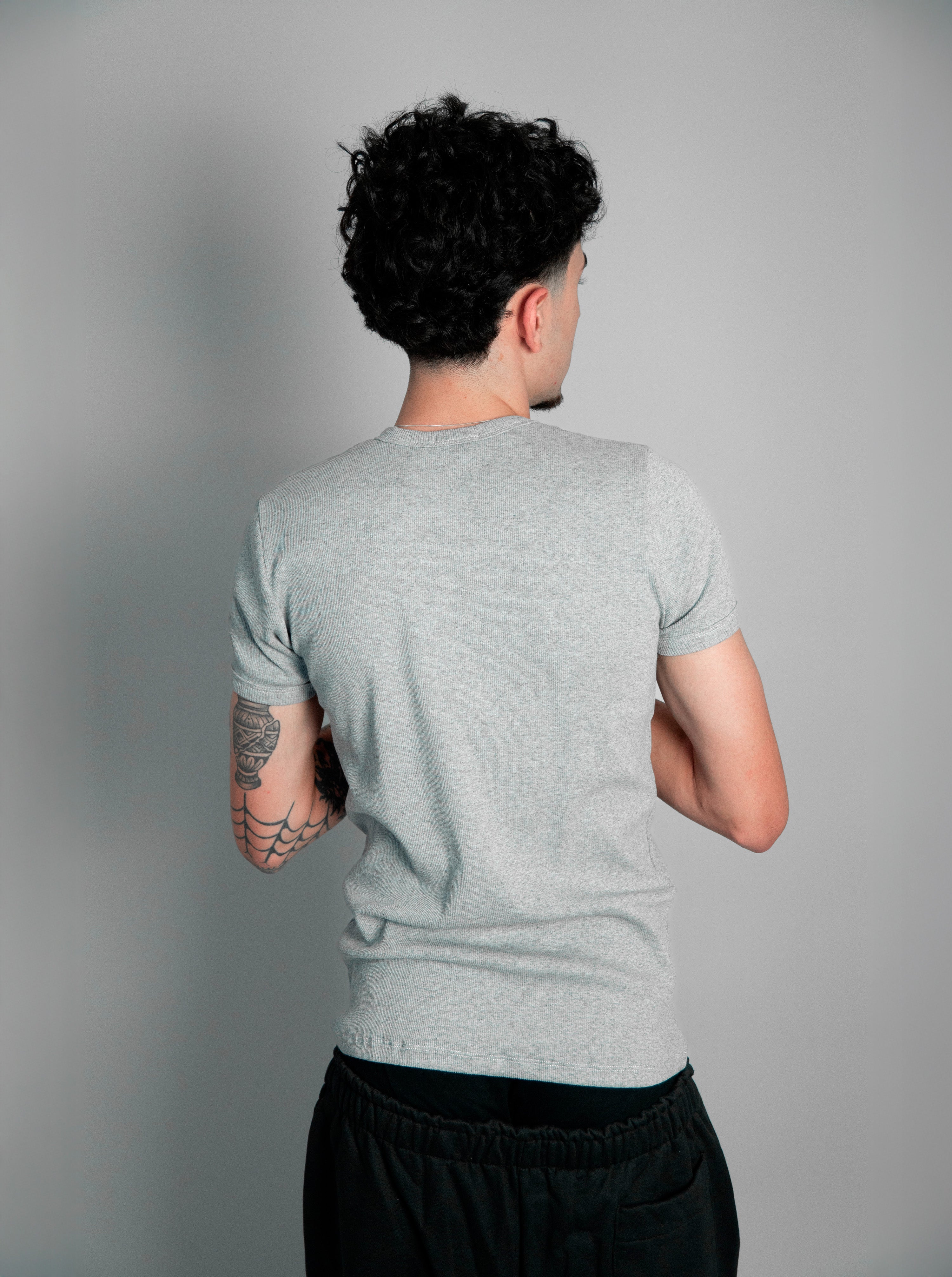 Camiseta Canelada Cinza