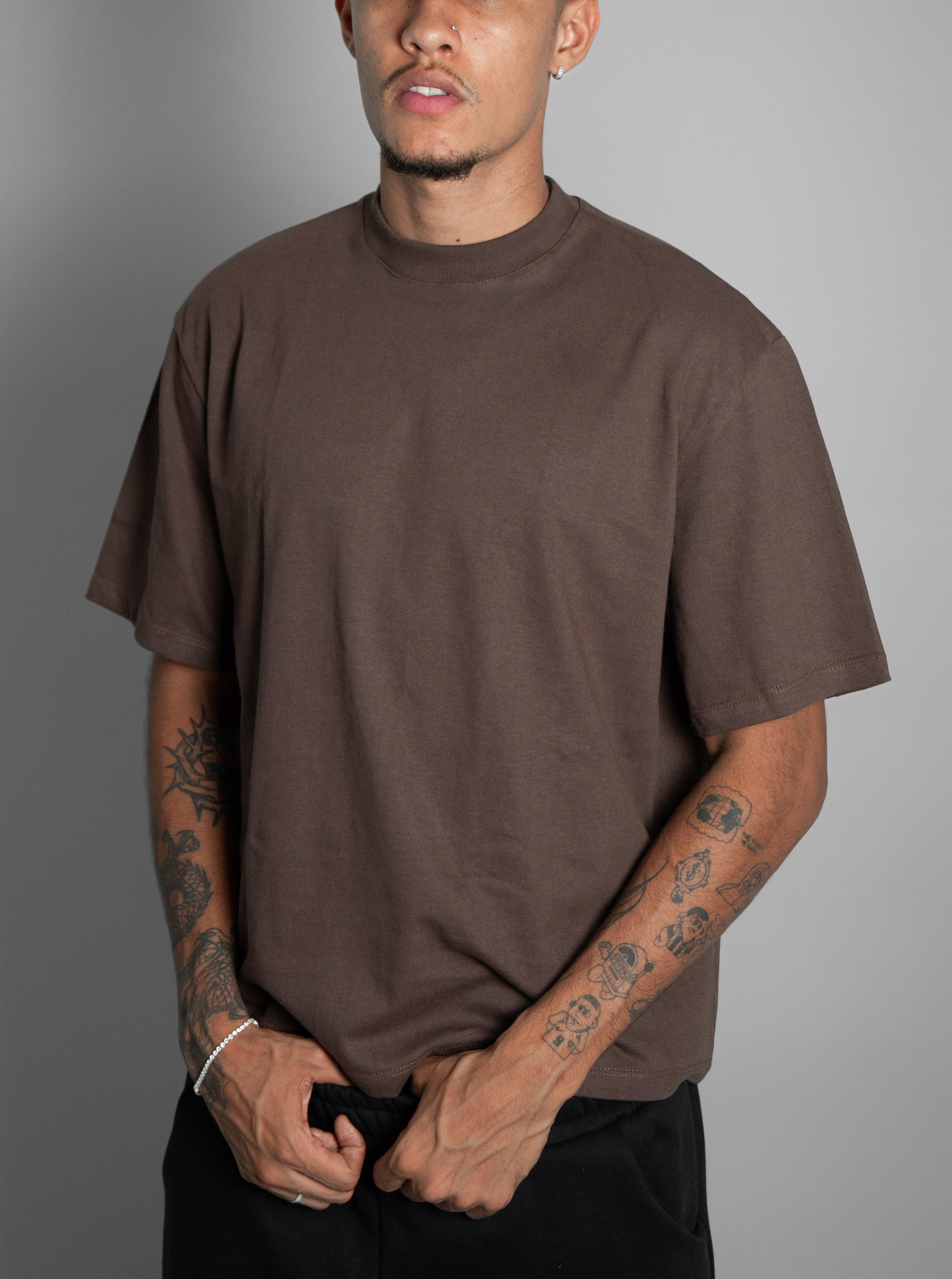 Camiseta Boxy Marrom