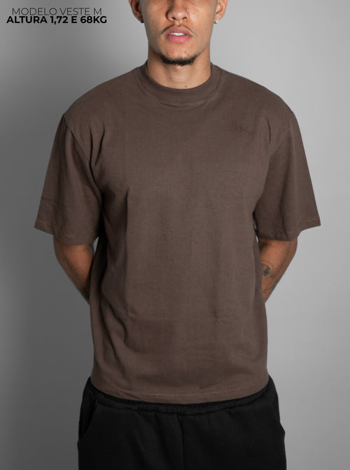 Camiseta Boxy Marrom
