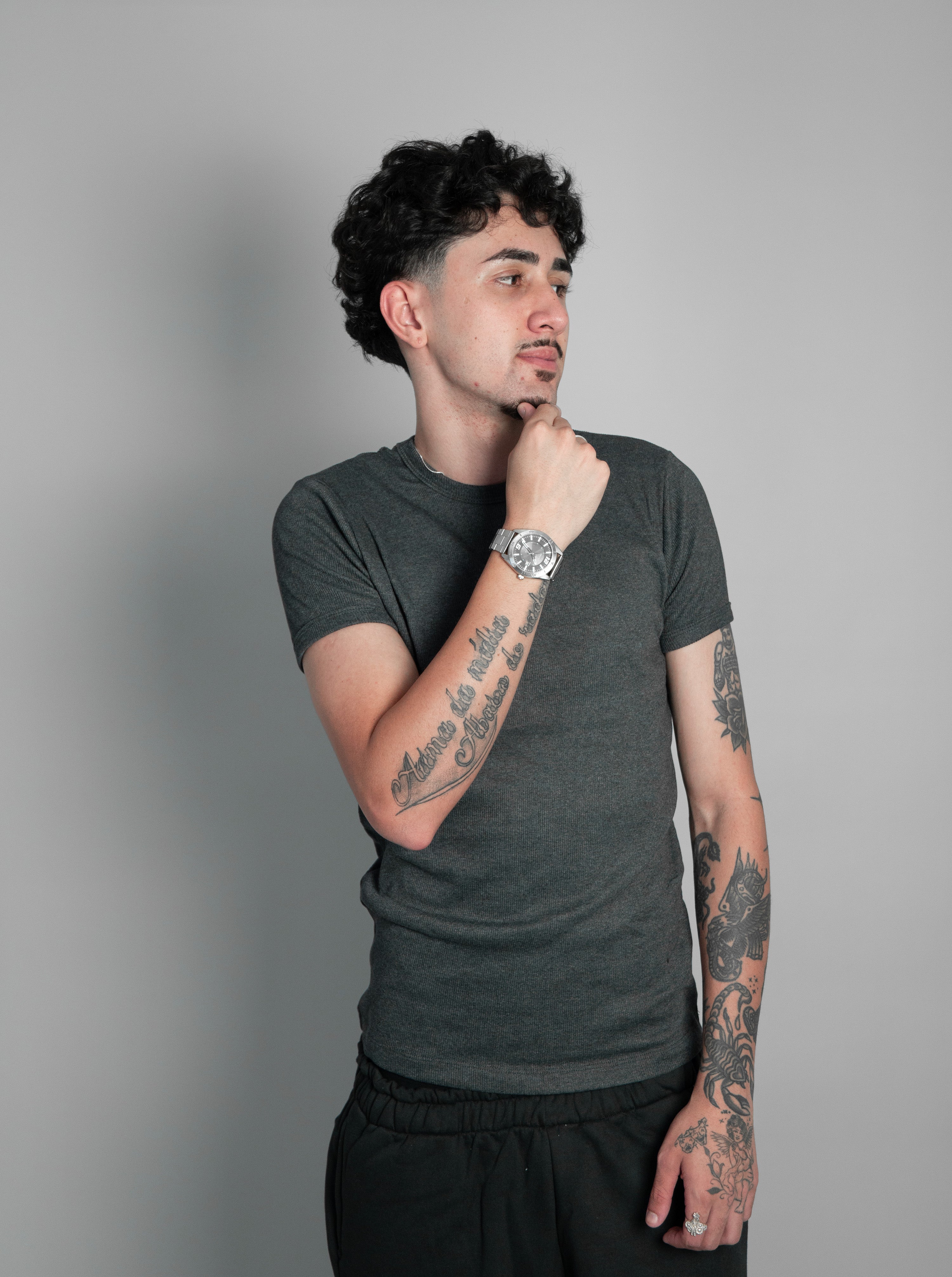 Camiseta Canelada Grafite