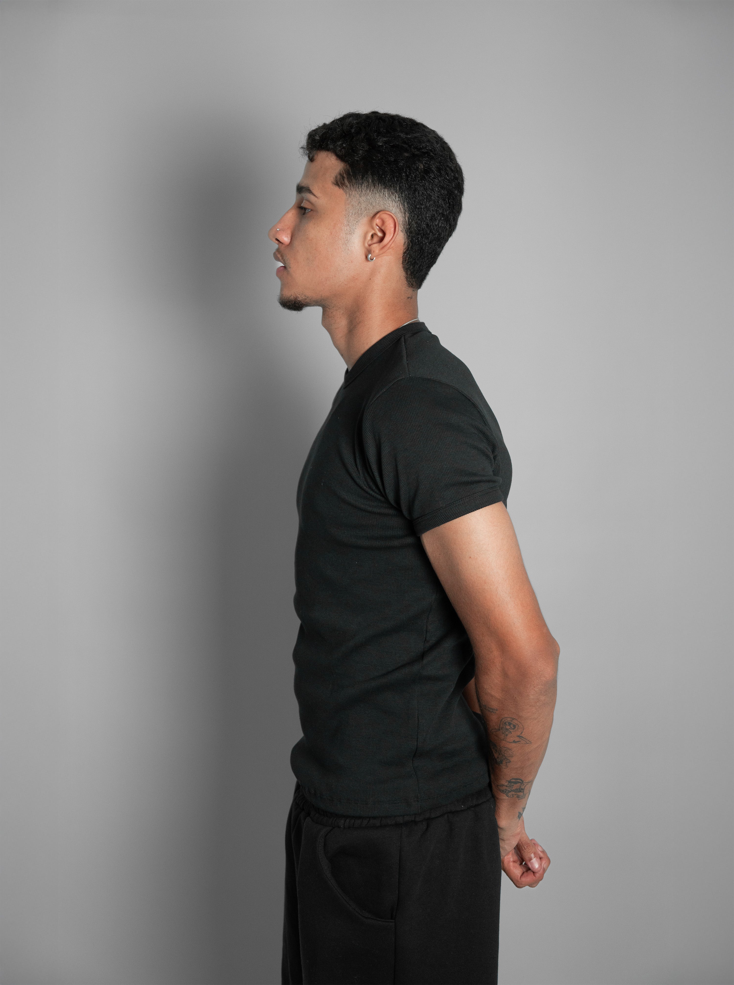 Camiseta Canelada Preta