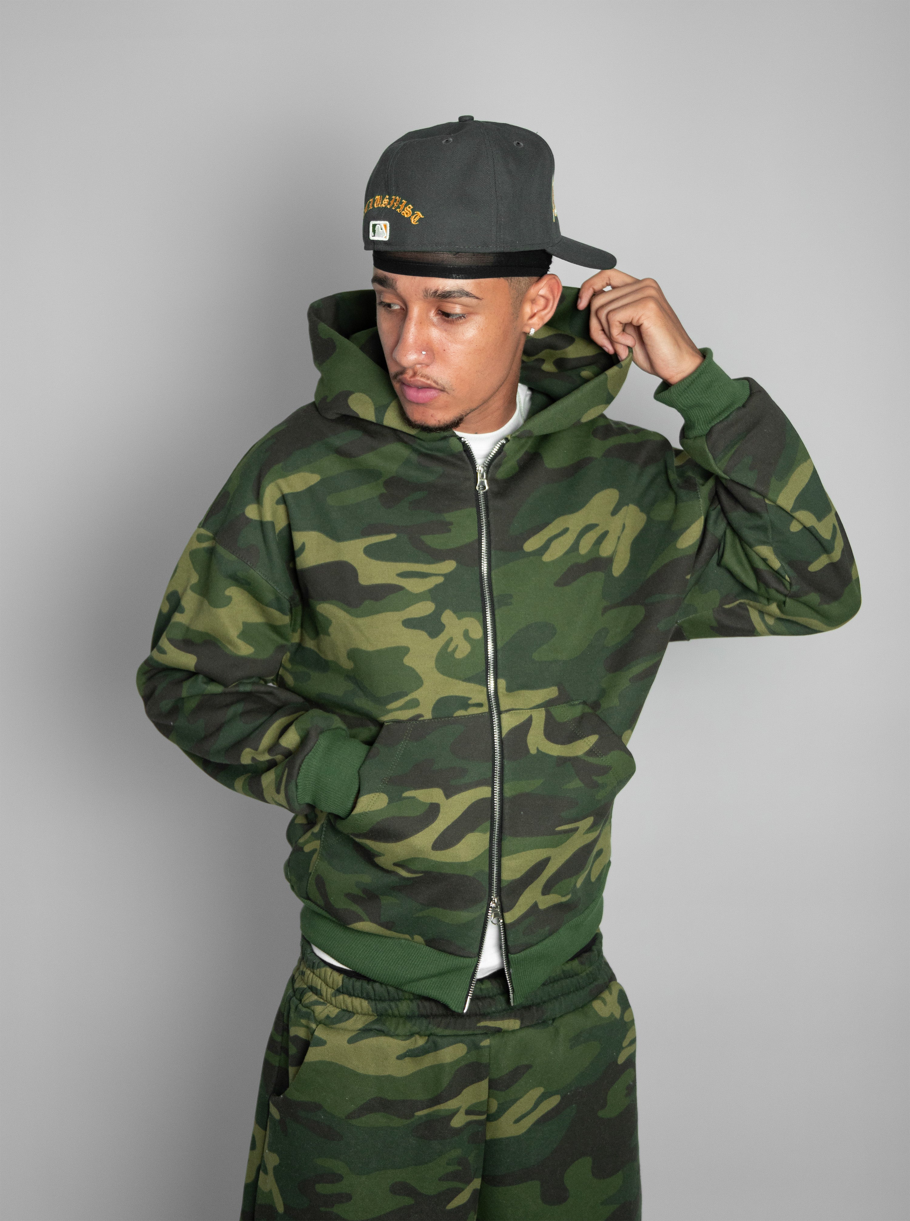 Casaco Double Zip Camuflado