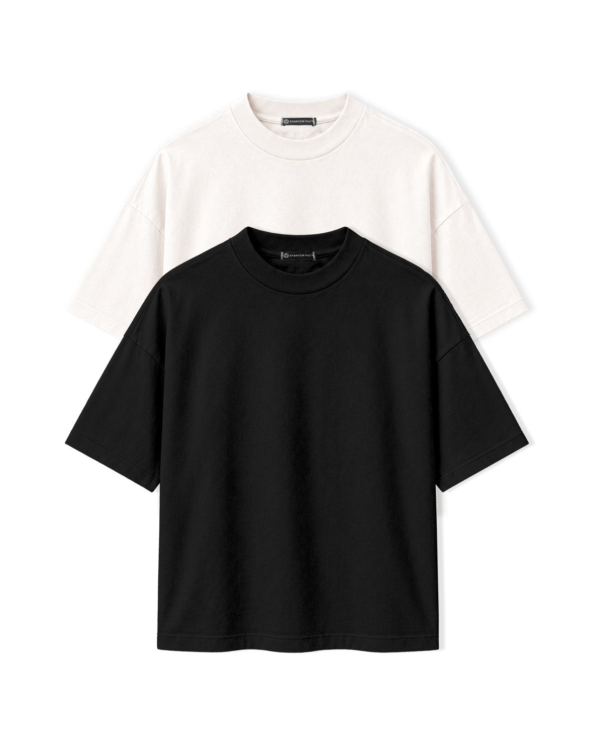 Pack 2 Camisetas Boxy Off e Preta