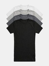 Pack com 4 Camisetas Caneladas