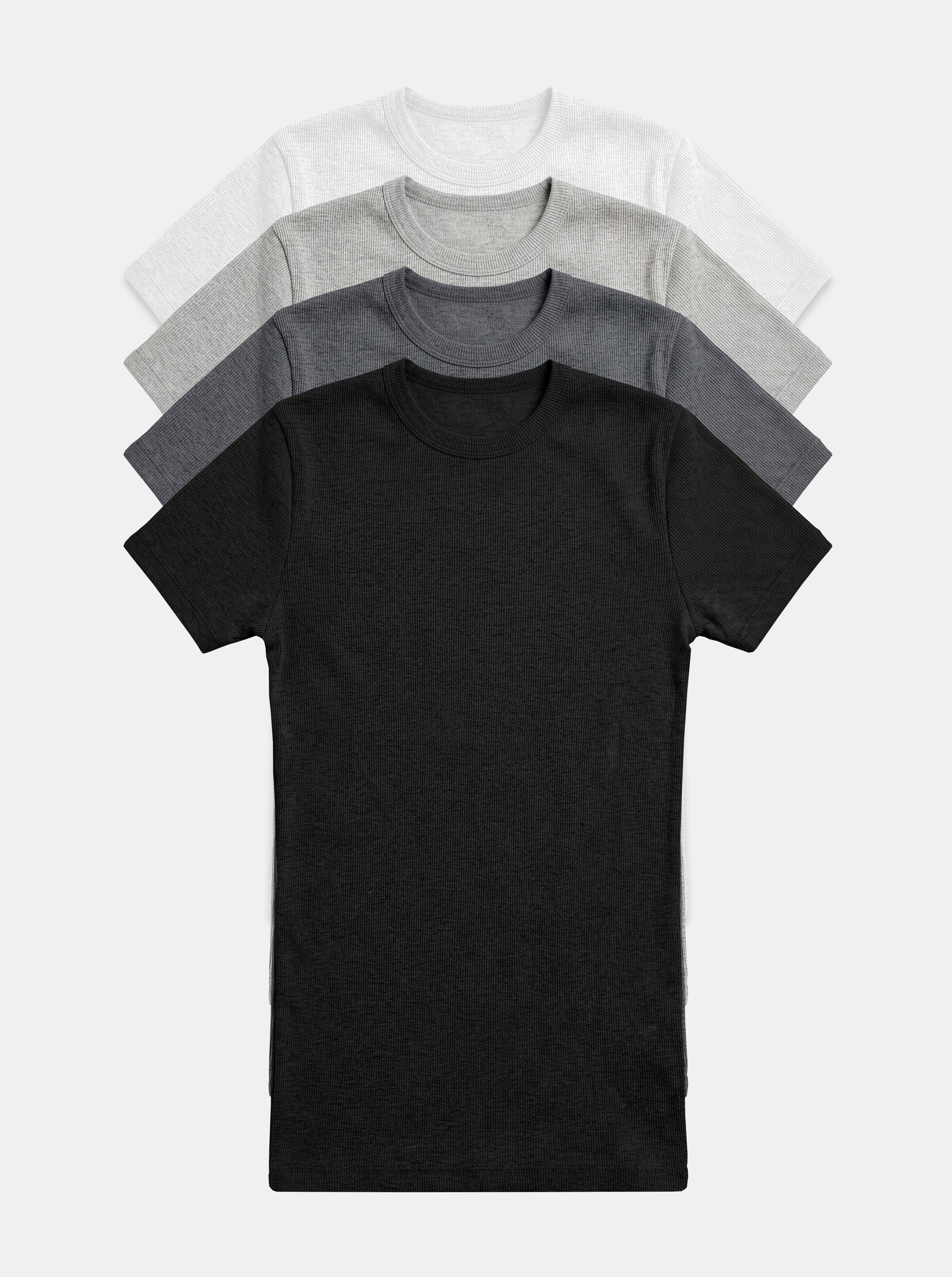 Pack com 4 Camisetas Caneladas