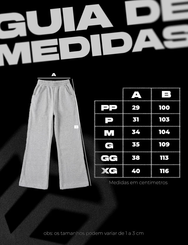 Calça Flare Moletom Cinza